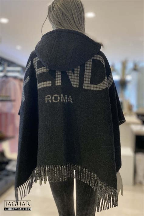 fendi poncho grey|fendi poncho sale.